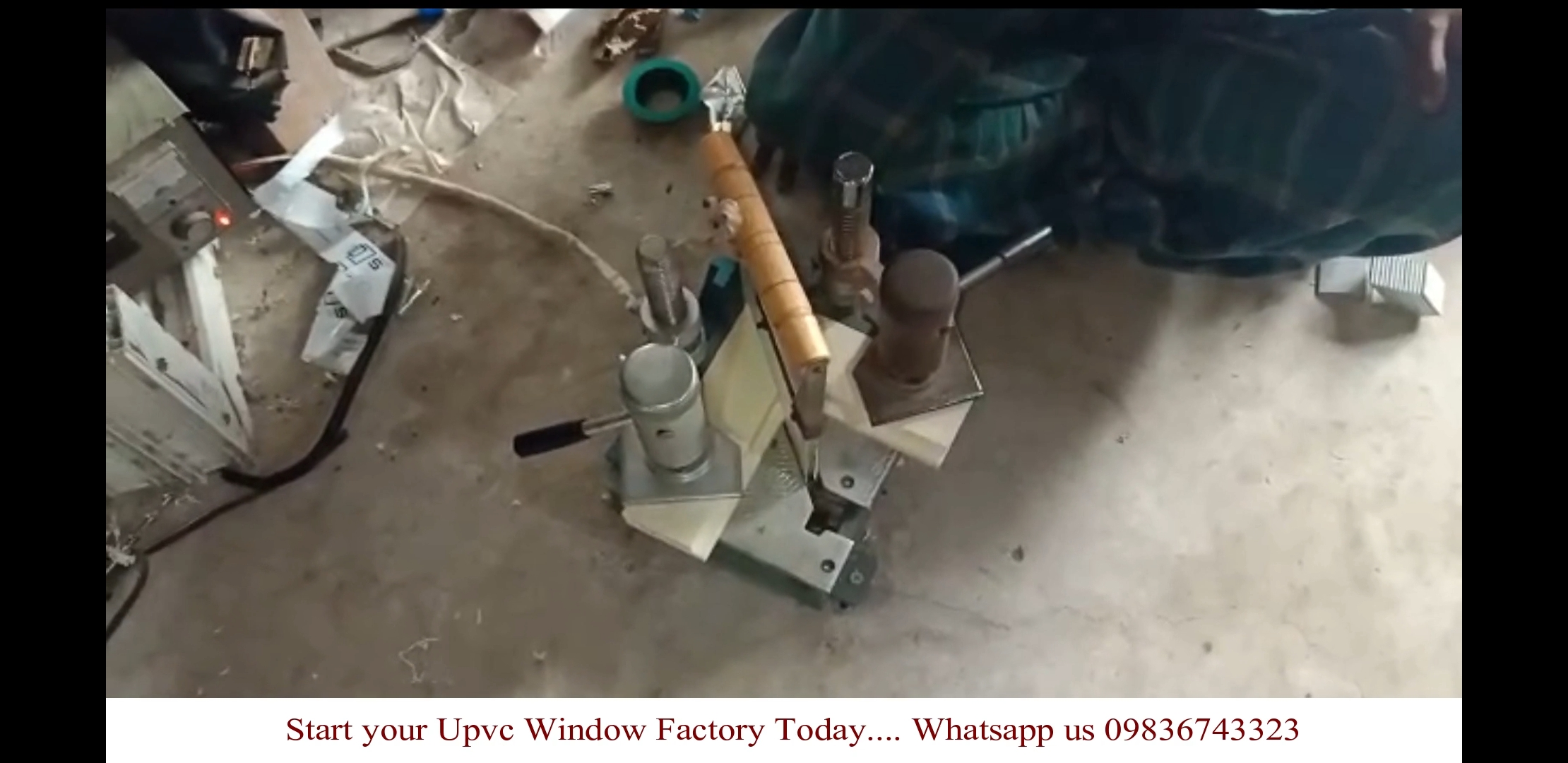 Welding using Saicon portable upvc corner welding machine
