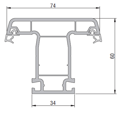 Upvc casement mullion profile