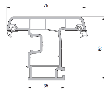 Casement upvc window sash profile